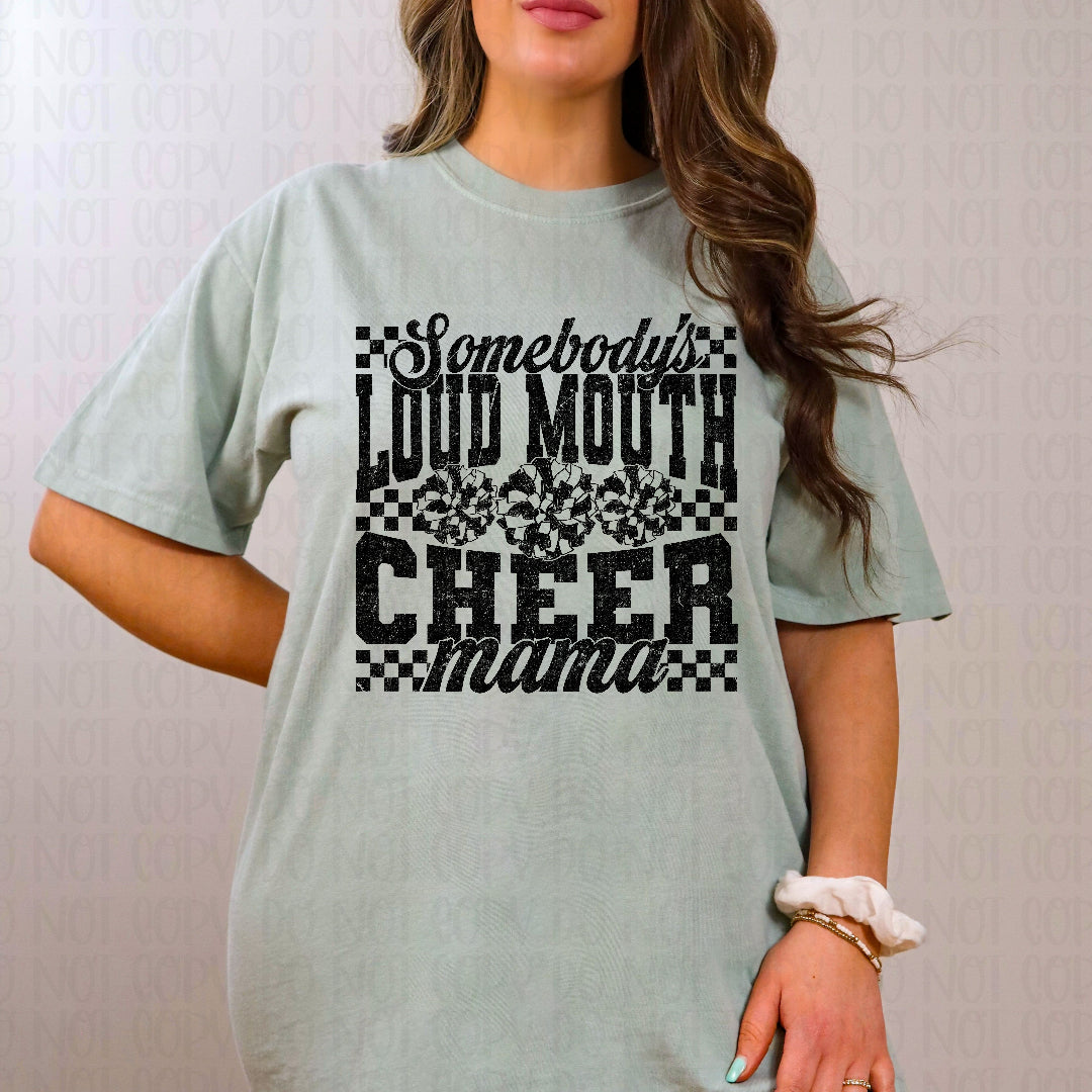 Somebody's loud mouth cheer mama (Scarlow) DTF transfer