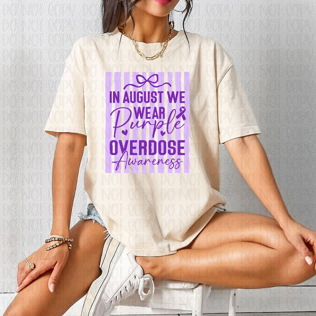 In August we wear purple  DTF transfer