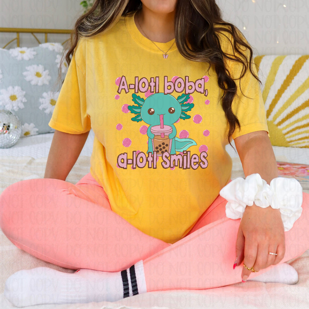 A-lotl boba a-lotl smiles (JBD) DTF transfer