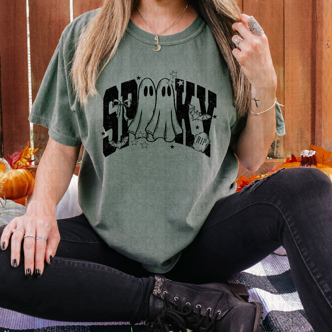 Spooky rip distressed BLACK (Scarlow) DTF Transfer