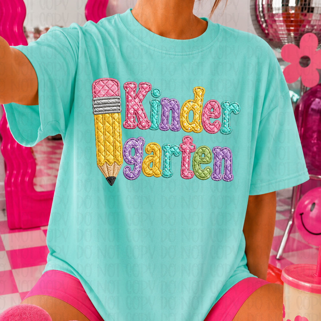 Kindergarten faux quilted (JM) DTF transfer