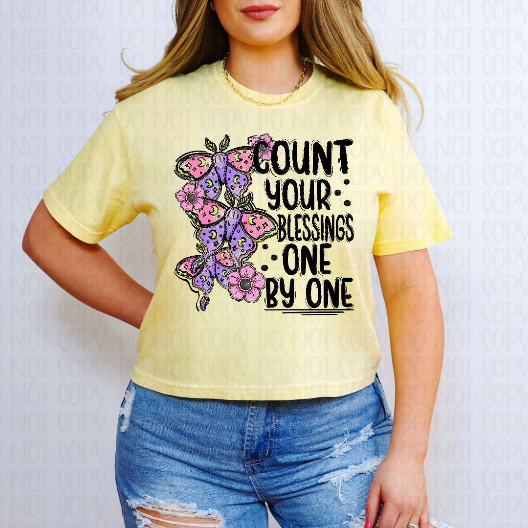 Count your blessings one by one butterfly (JBD) DTF Transfer