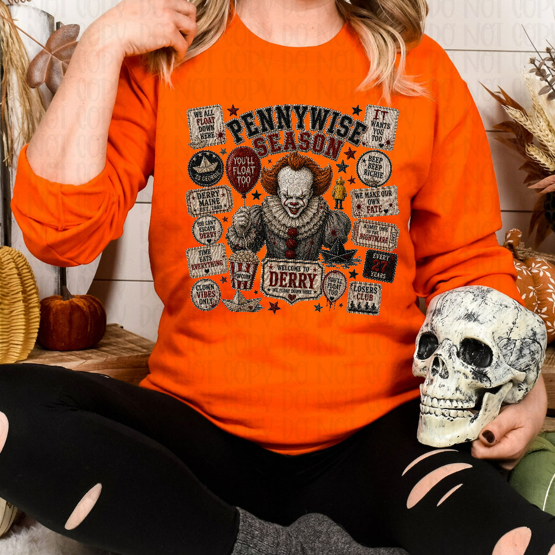 Clown season faux patchwork (JM) DTF transfer