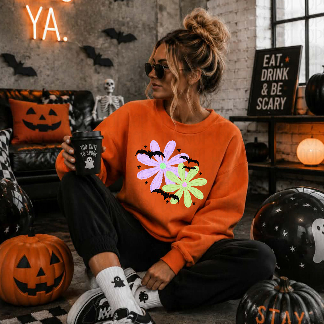 Flowers and bats (Lyttle) DTF Transfer