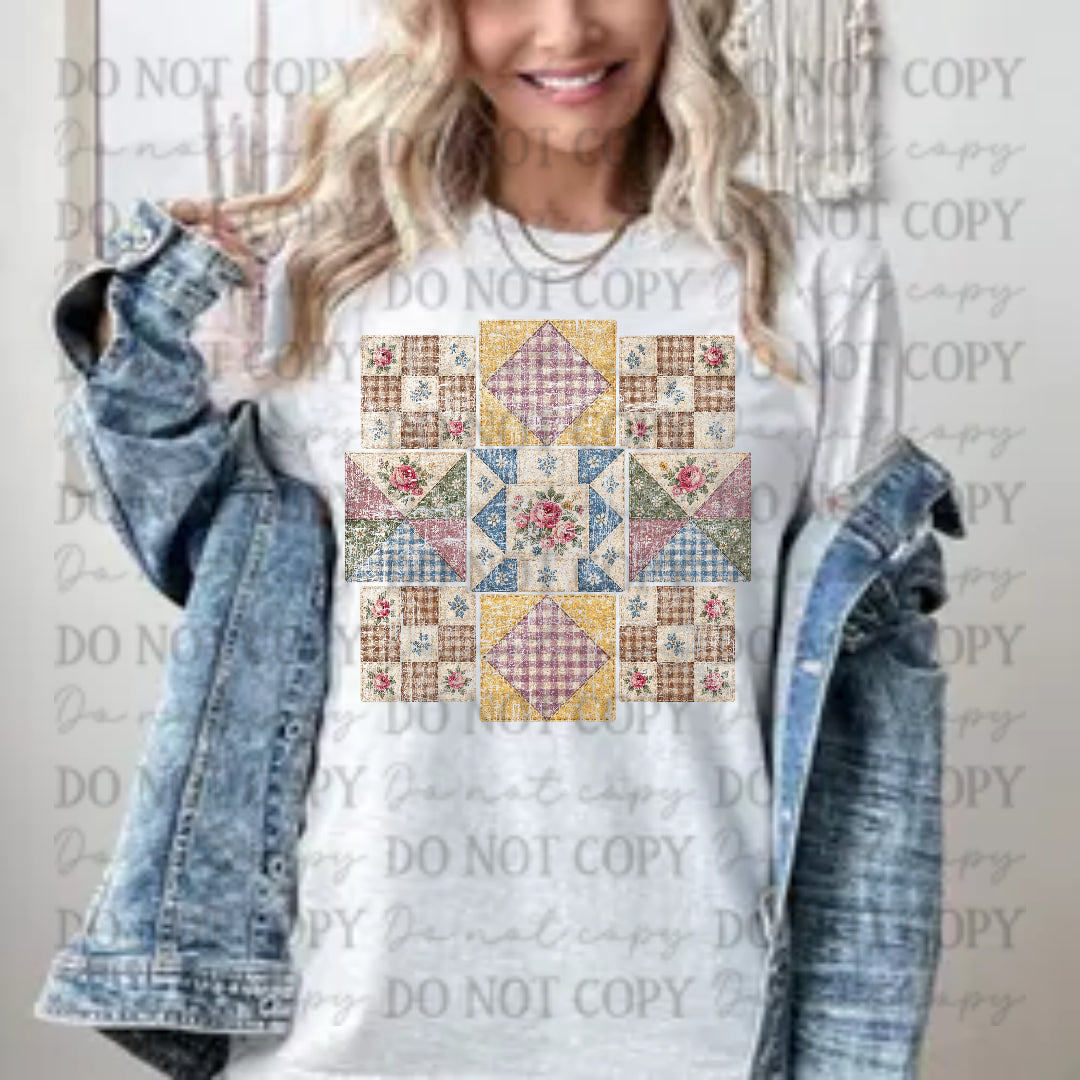 Quilt Pattern (Scarlow) DTF Transfer