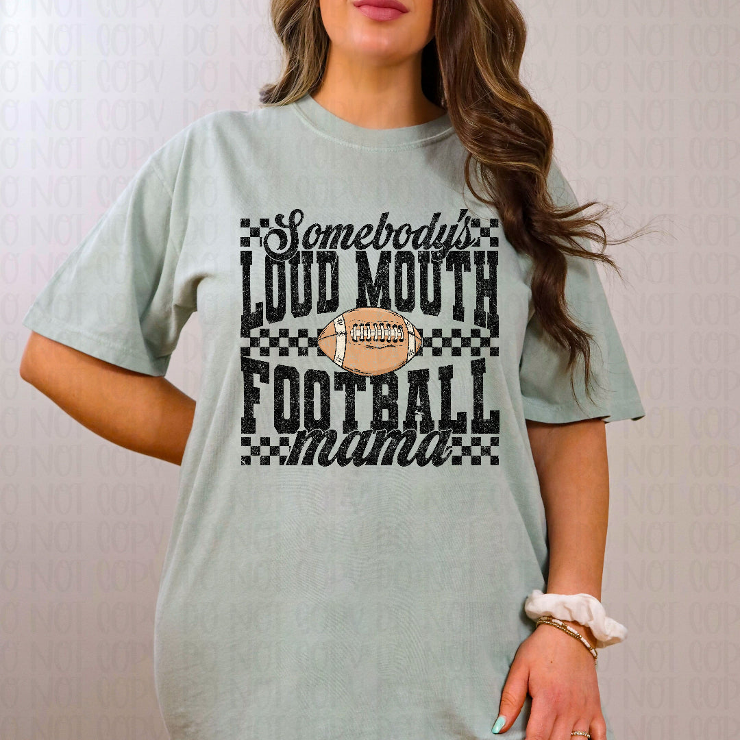 Somebody's loud mouth football mama (Scarlow) DTF transfer
