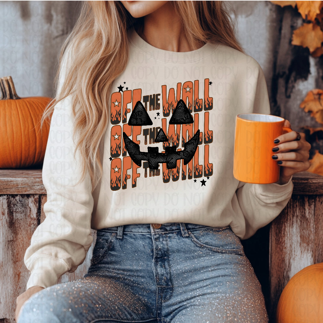 Off the wall pumpkin stacked (Scarlow) DTF Transfer