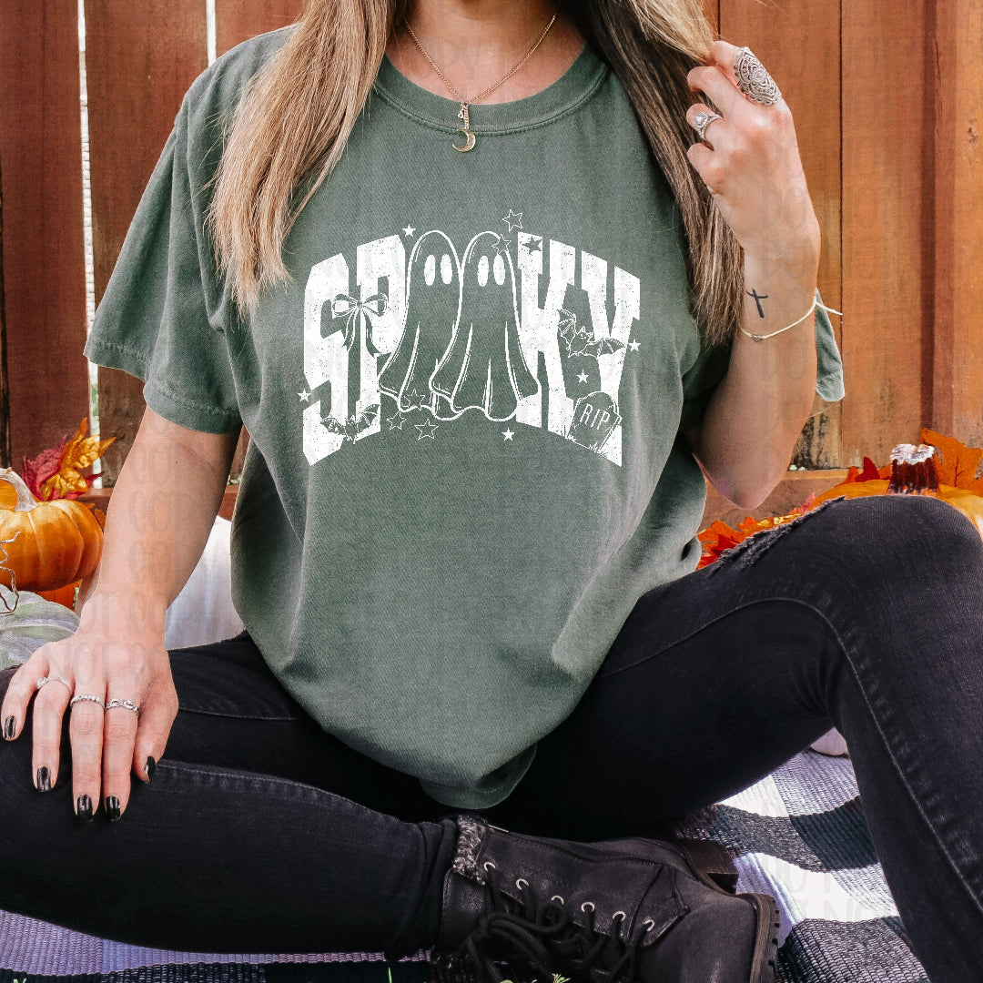Spooky rip distressed WHITE (Scarlow) DTF Transfer
