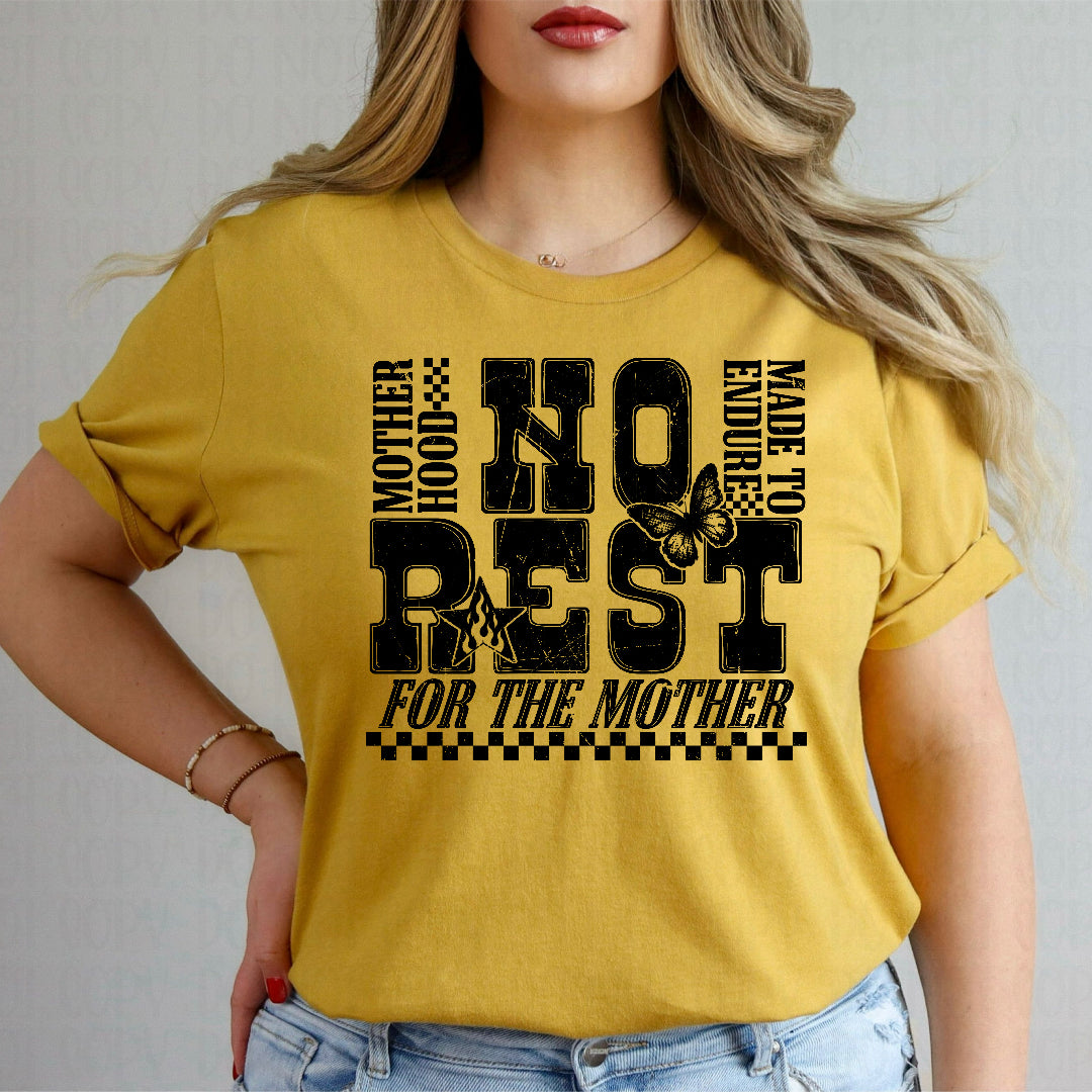 No rest for motherhood BLACK (Scarlow) DTF Transfer