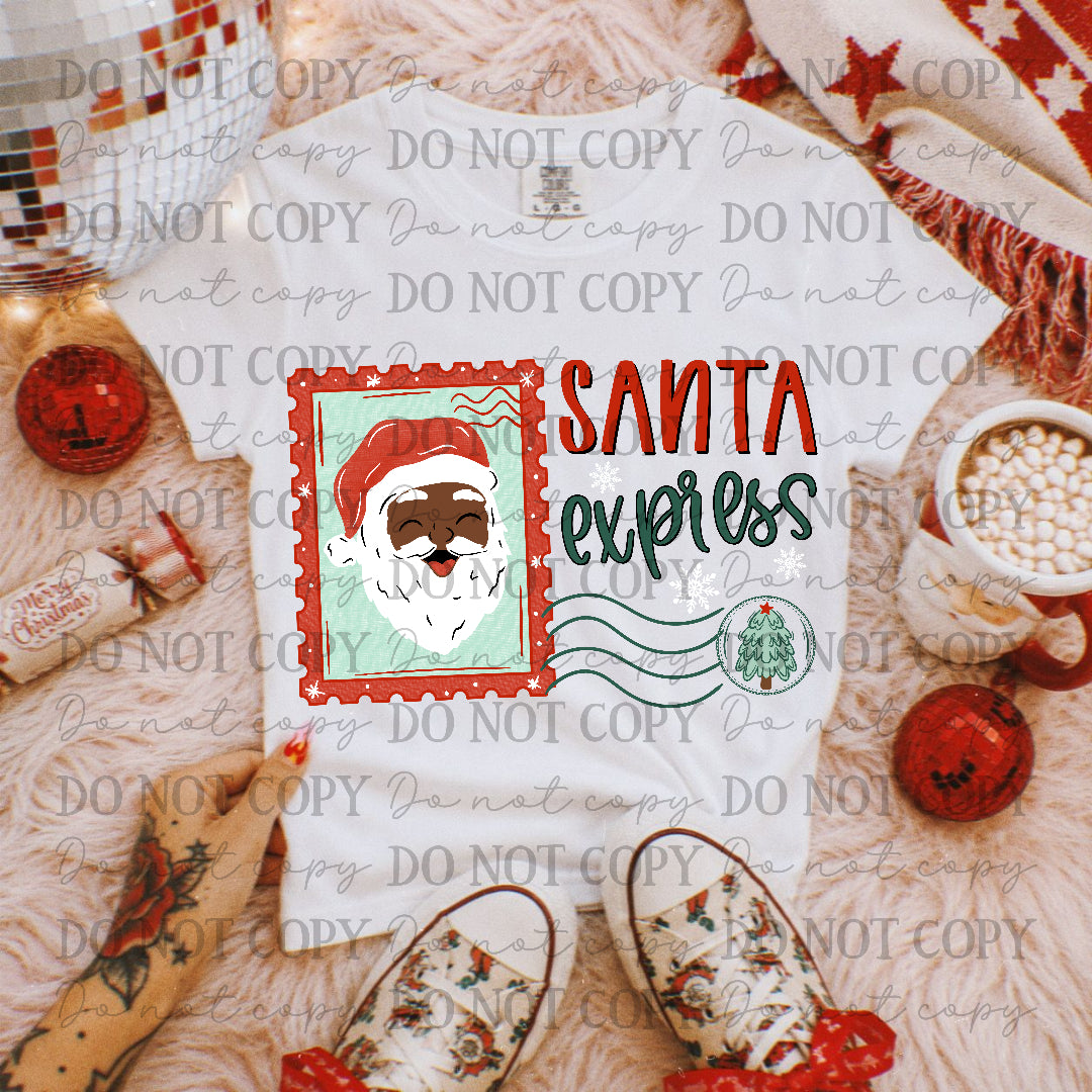 Dark Tone Santa Express Stamp (Caplinger) DTF Transfer