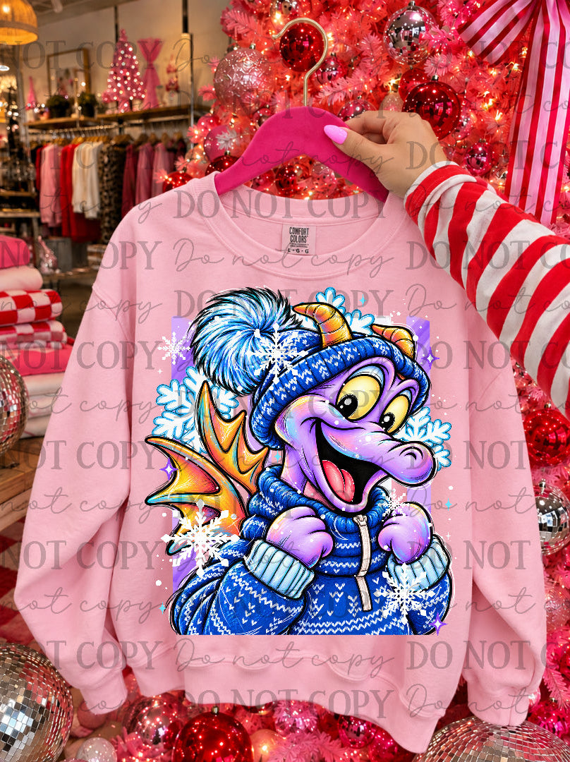 Winter purple dragon CLOSE UP (Kai) DTF Transfer