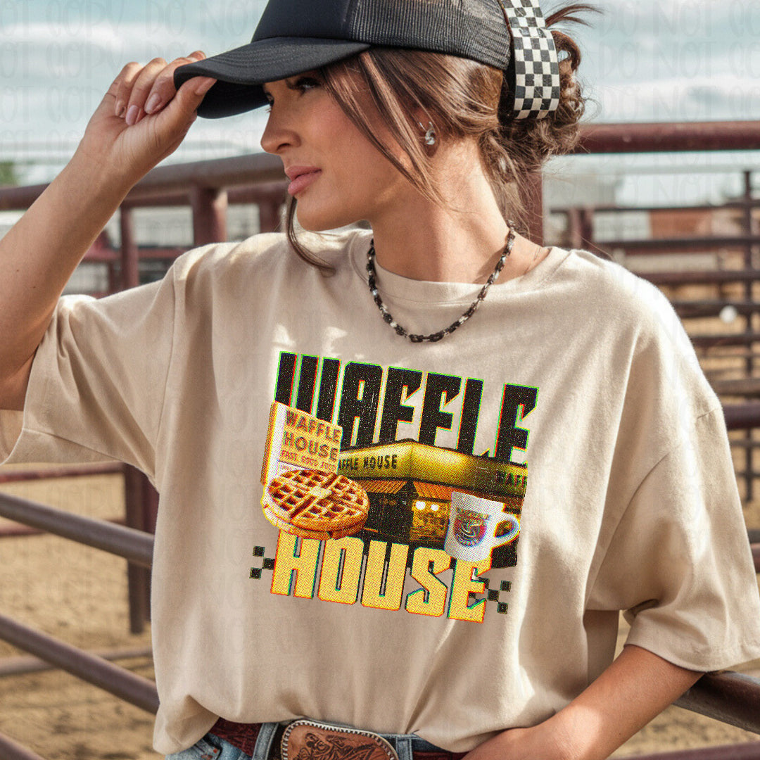 Waffle H grungy (Scarlow) DTF Transfer