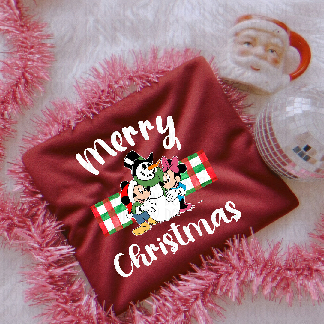 Merry Christmas Mice and snowmen (CC) DTF transfer