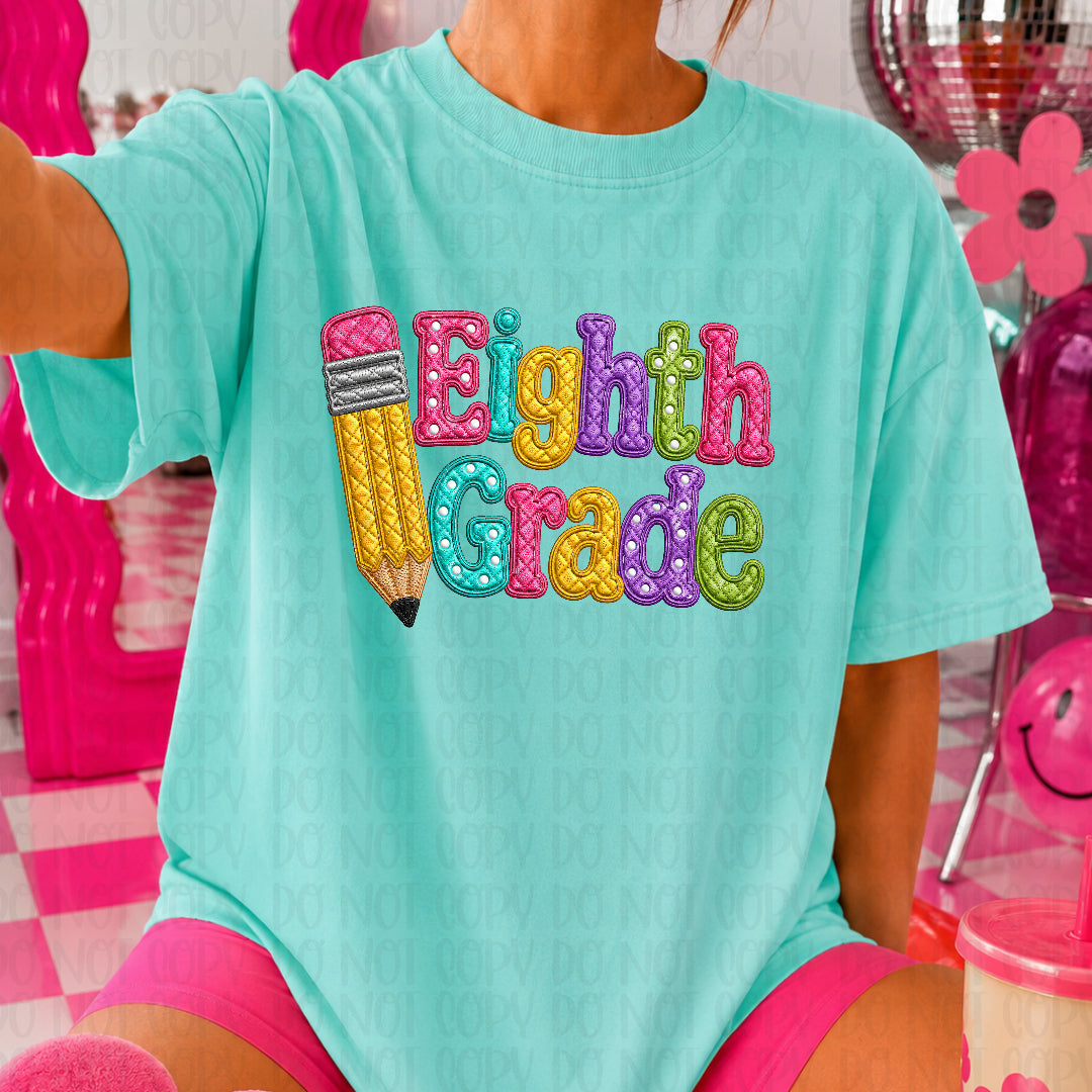 Eighth grade faux quilted (JM) DTF transfer