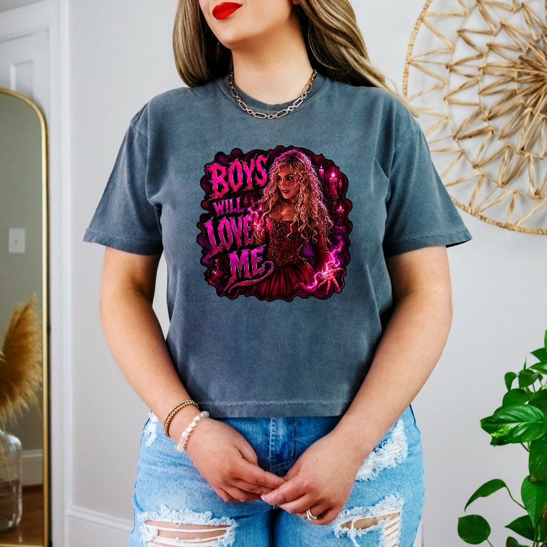 Boys will love me pink (Divine) DTF Transfer