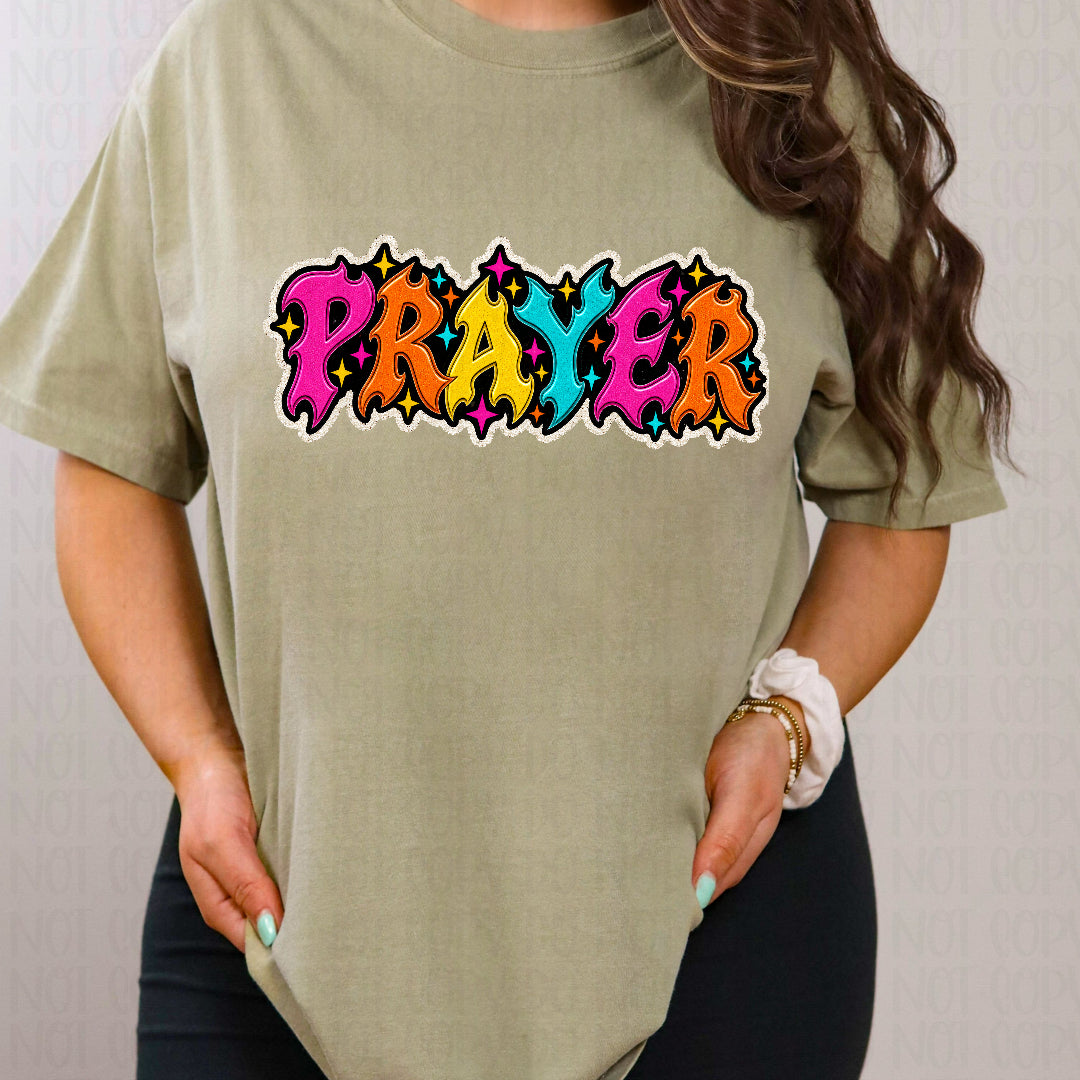 Prayer colorful edgy (Vehement) DTF Transfer