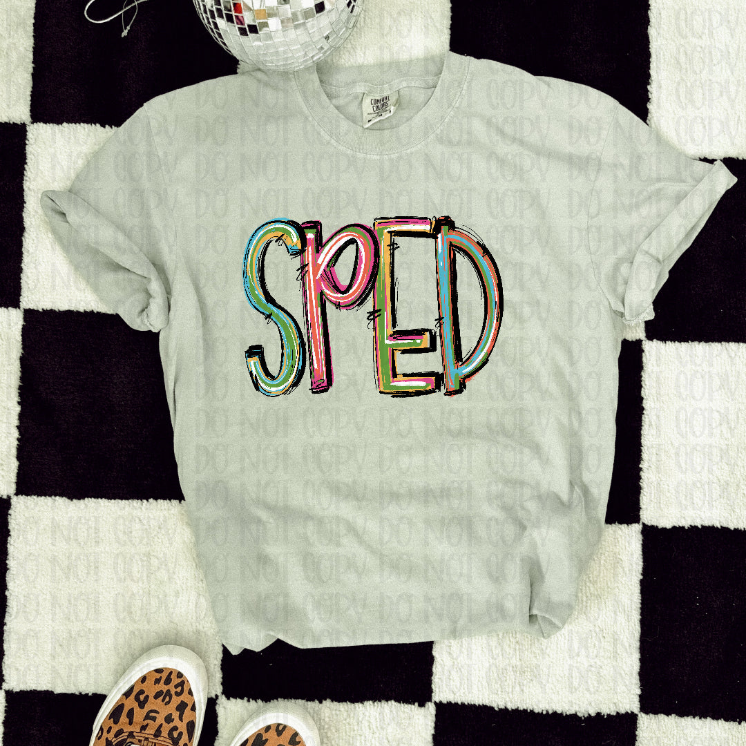 Sped Pixie Words (S&G) DTF transfer