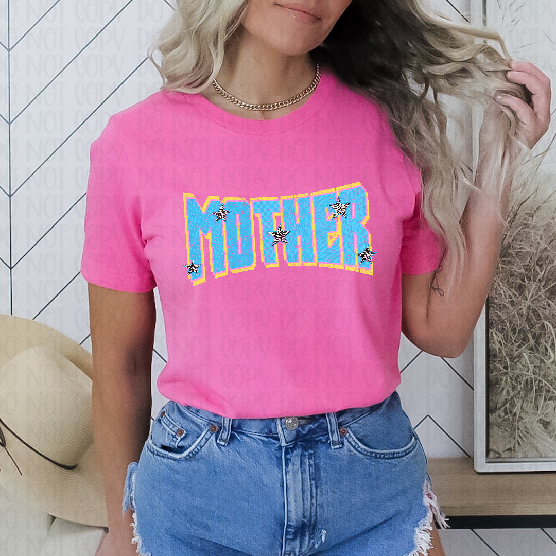 Mother blue and yellow with stars (Scarlow) DTF transfer