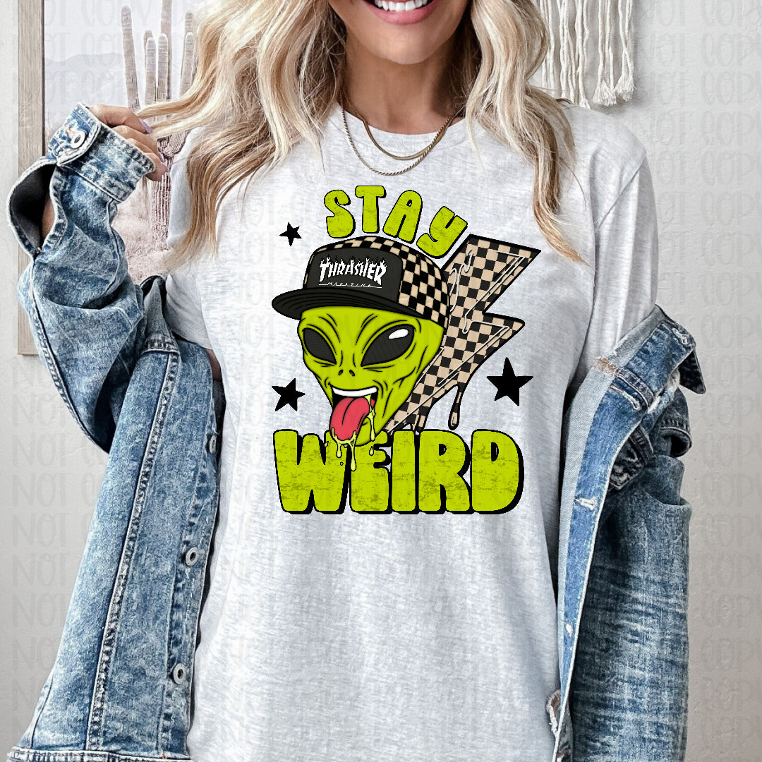 Stay weird alien (OHDD) DTF transfer