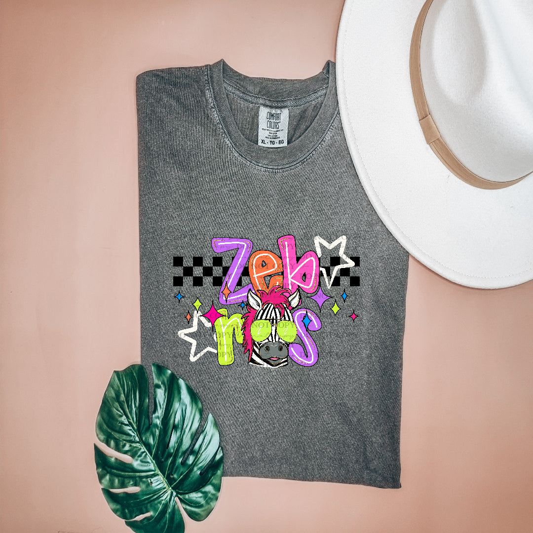 zebras mascot checker (dkdbk) DTF transfer