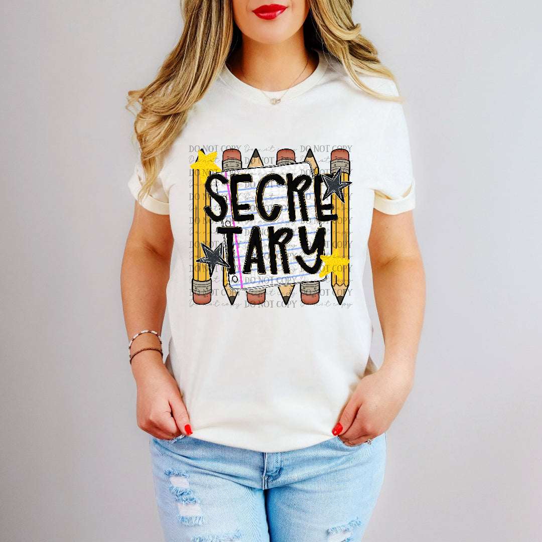 secretary 6 pencils (dkd) DTF transfer
