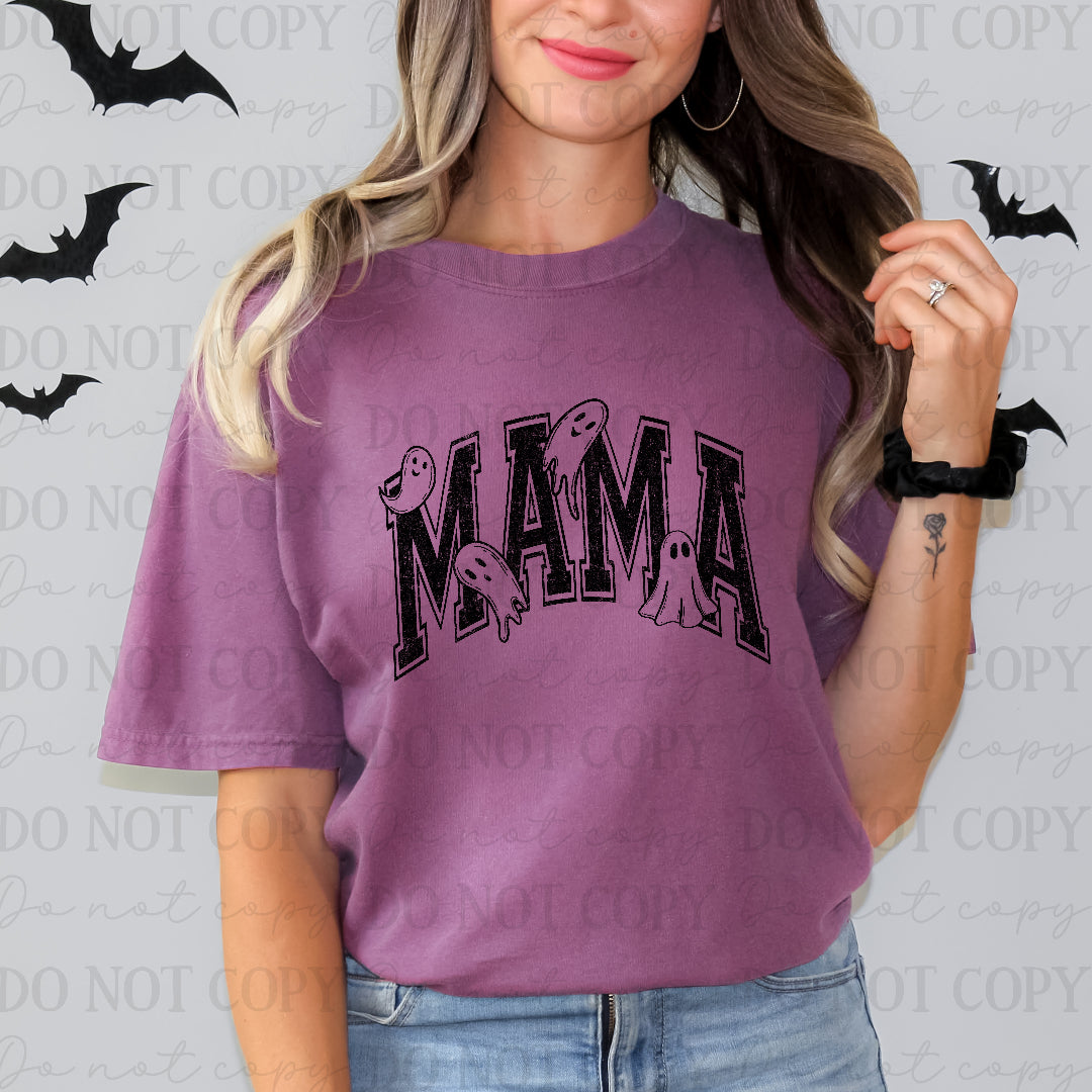Mama ghost varsity BLACK (Scarlow) DTF Transfer