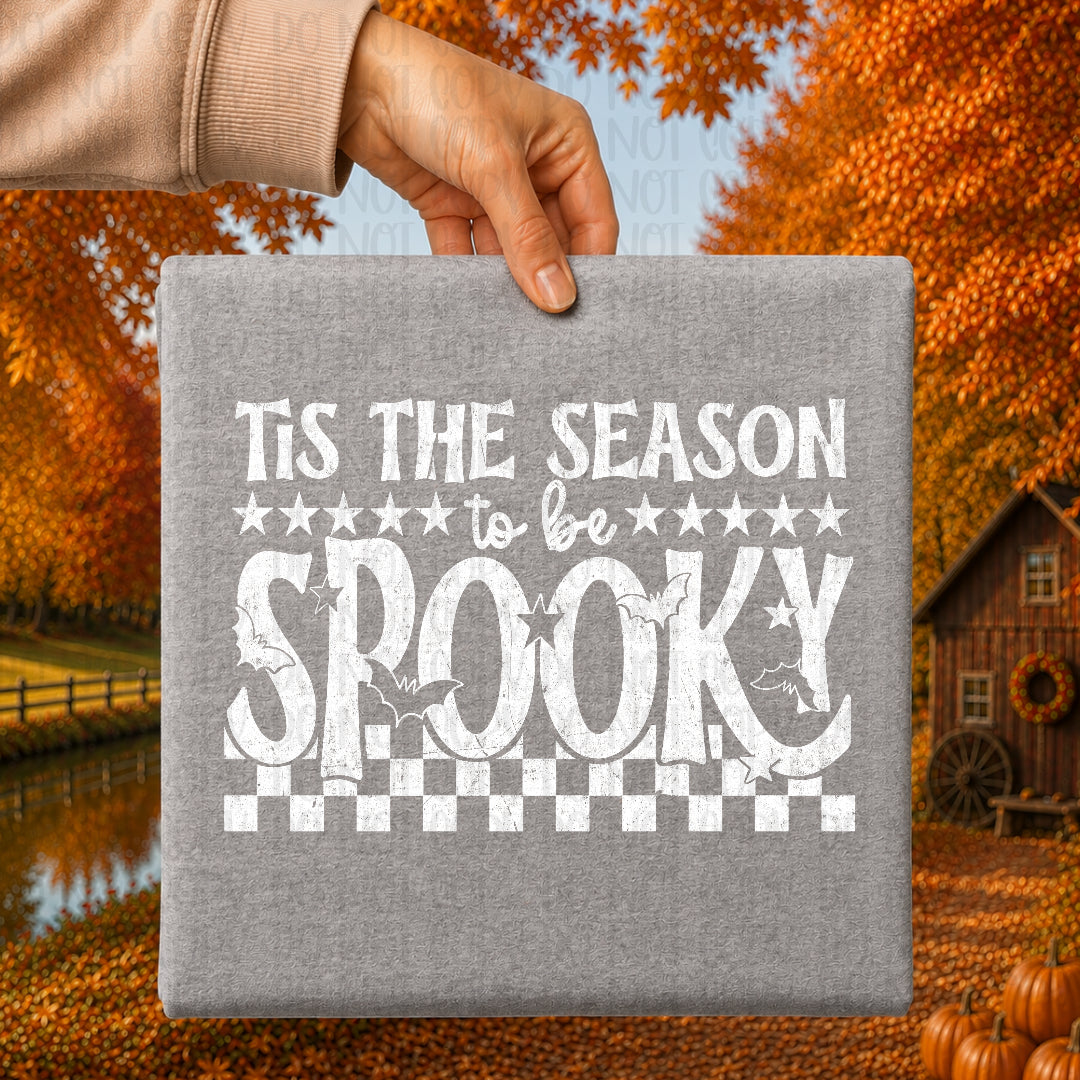 Tis the season to be spooky WHITE (Scarlow) DTF transfer