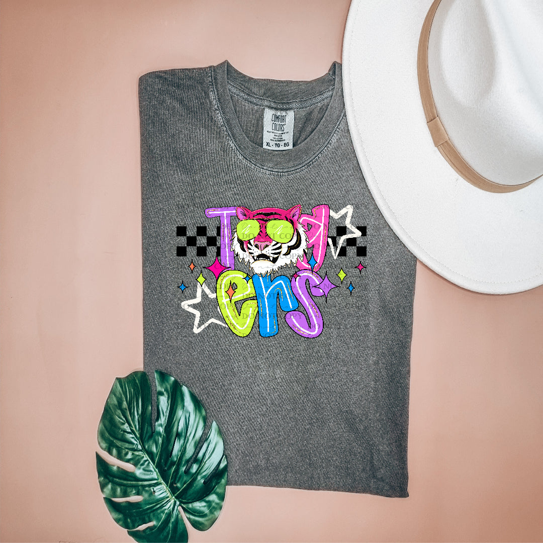 tigers mascot checker (dkdbk) DTF transfer