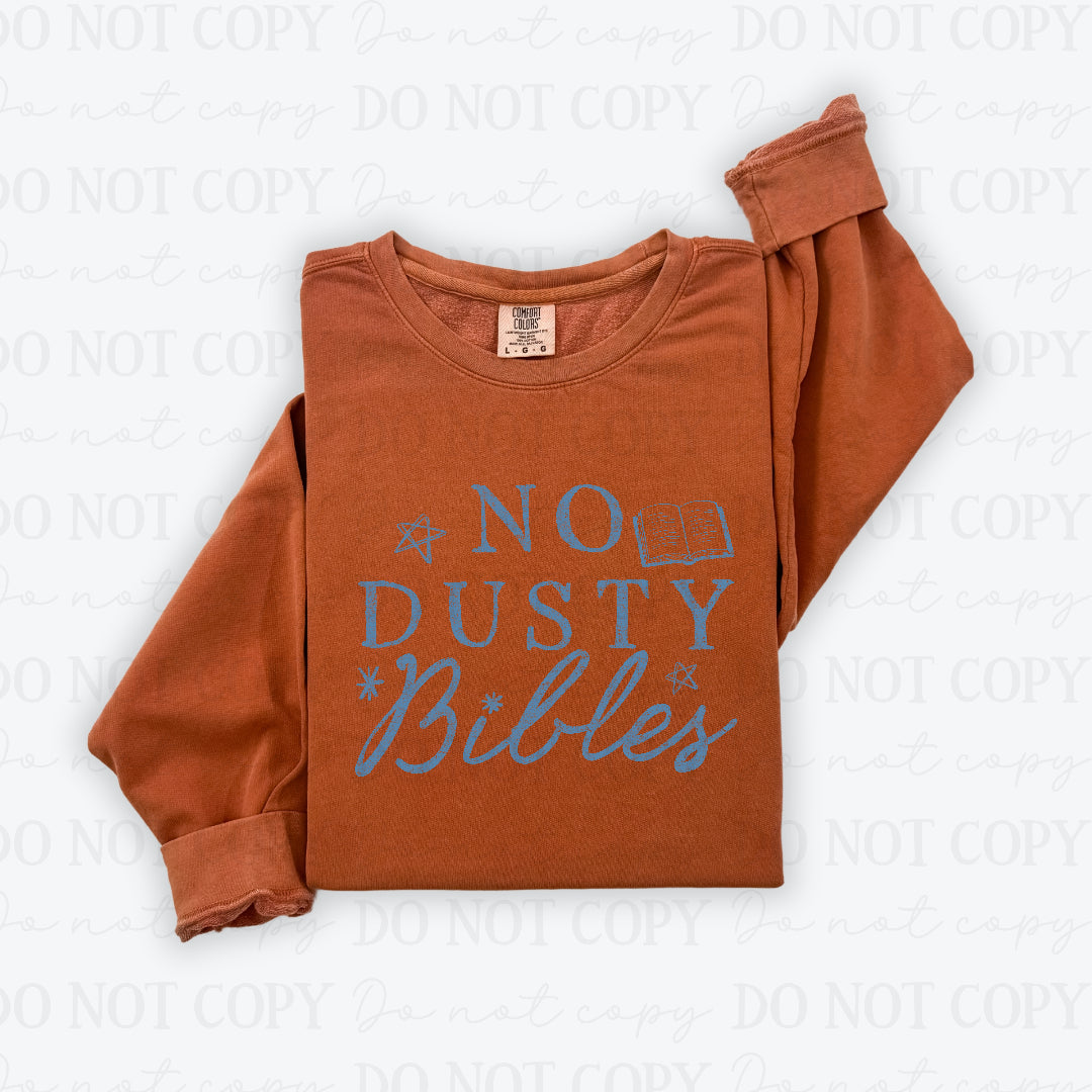 No dusty bibles blue (Scarlow) DTF Transfer