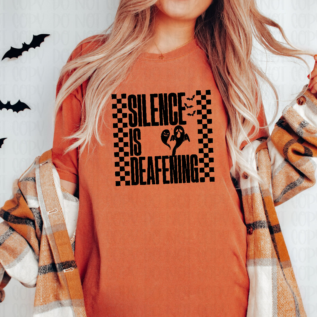 Silence is deafening BLACK (INK) DTF Transfer