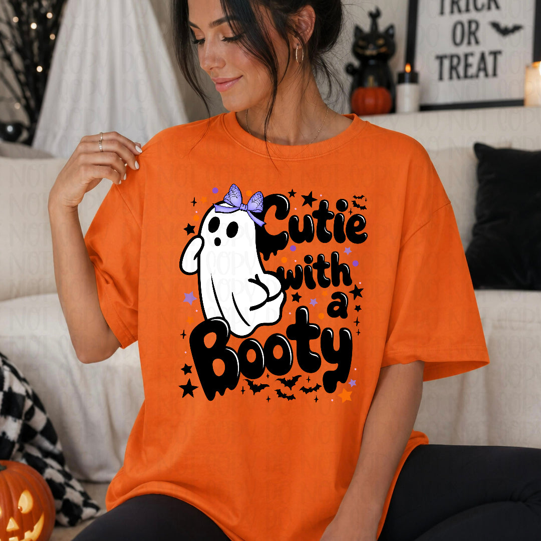 Cutie with a booty BLACK (Crafti) DTF Transfer