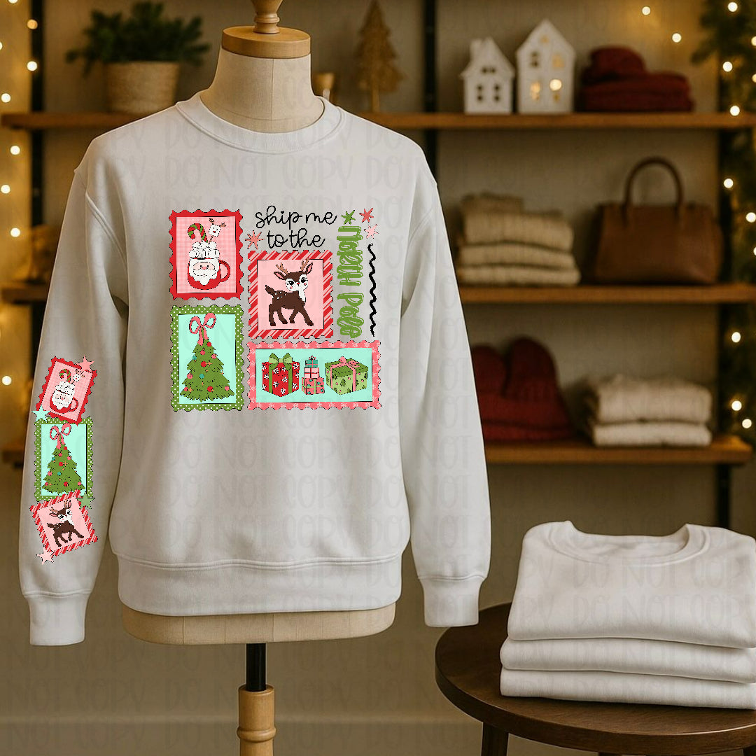 Ship me to the north pole (SLEEVE ONLY) (Ink) DTF