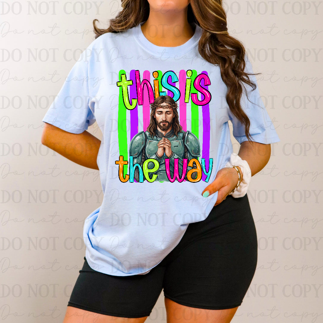 This is the way neon stripes (Vehement) DTF Transfer