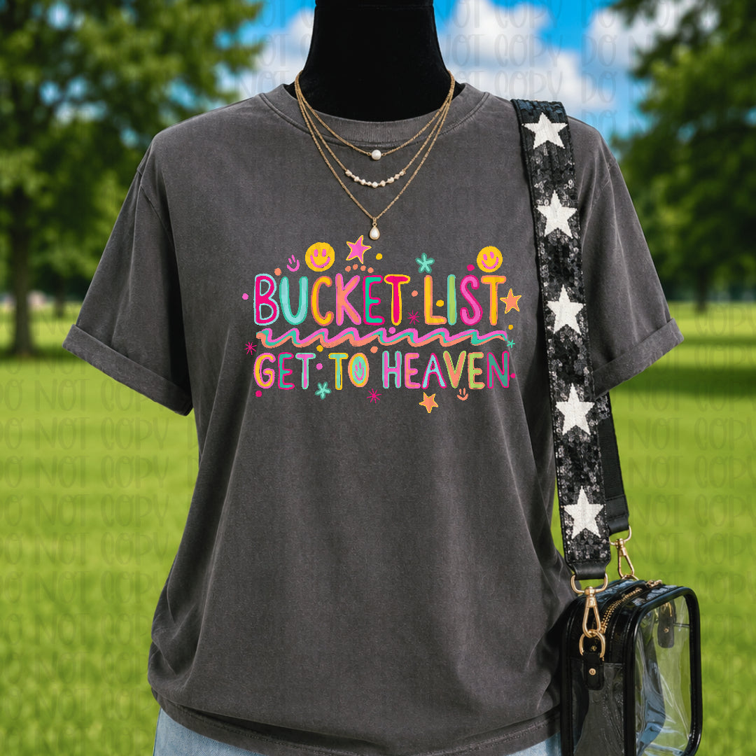 Bucket list get to Heaven doodle (SSD) DTF Transfer