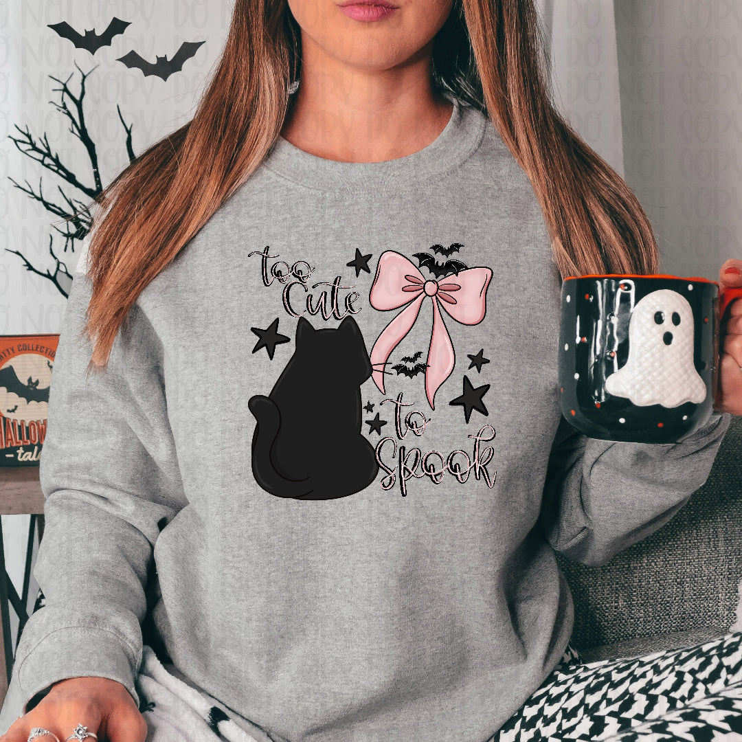 Too cute to spook cat (JBD) DTF Transfer