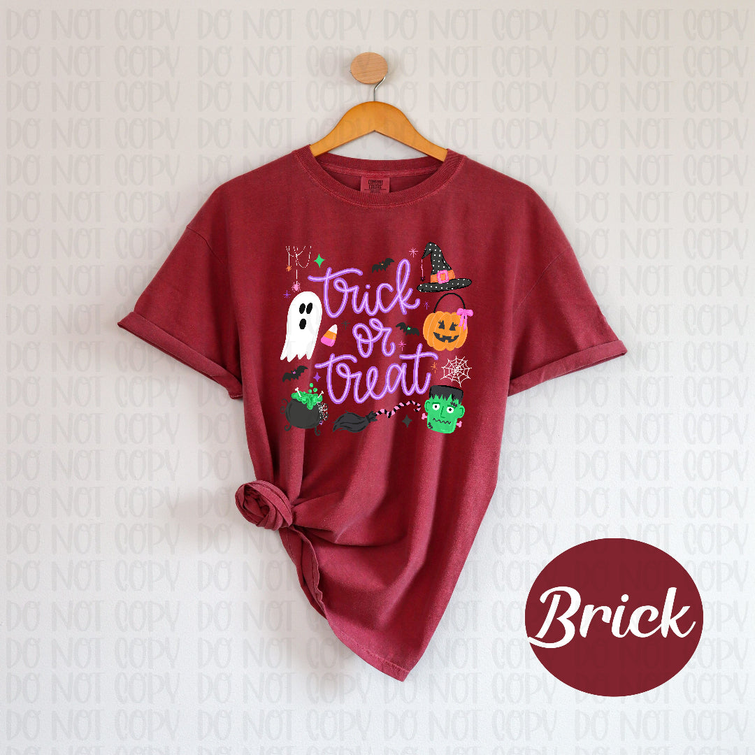 Trick or treat purple with items (Craft) DTF Transfer
