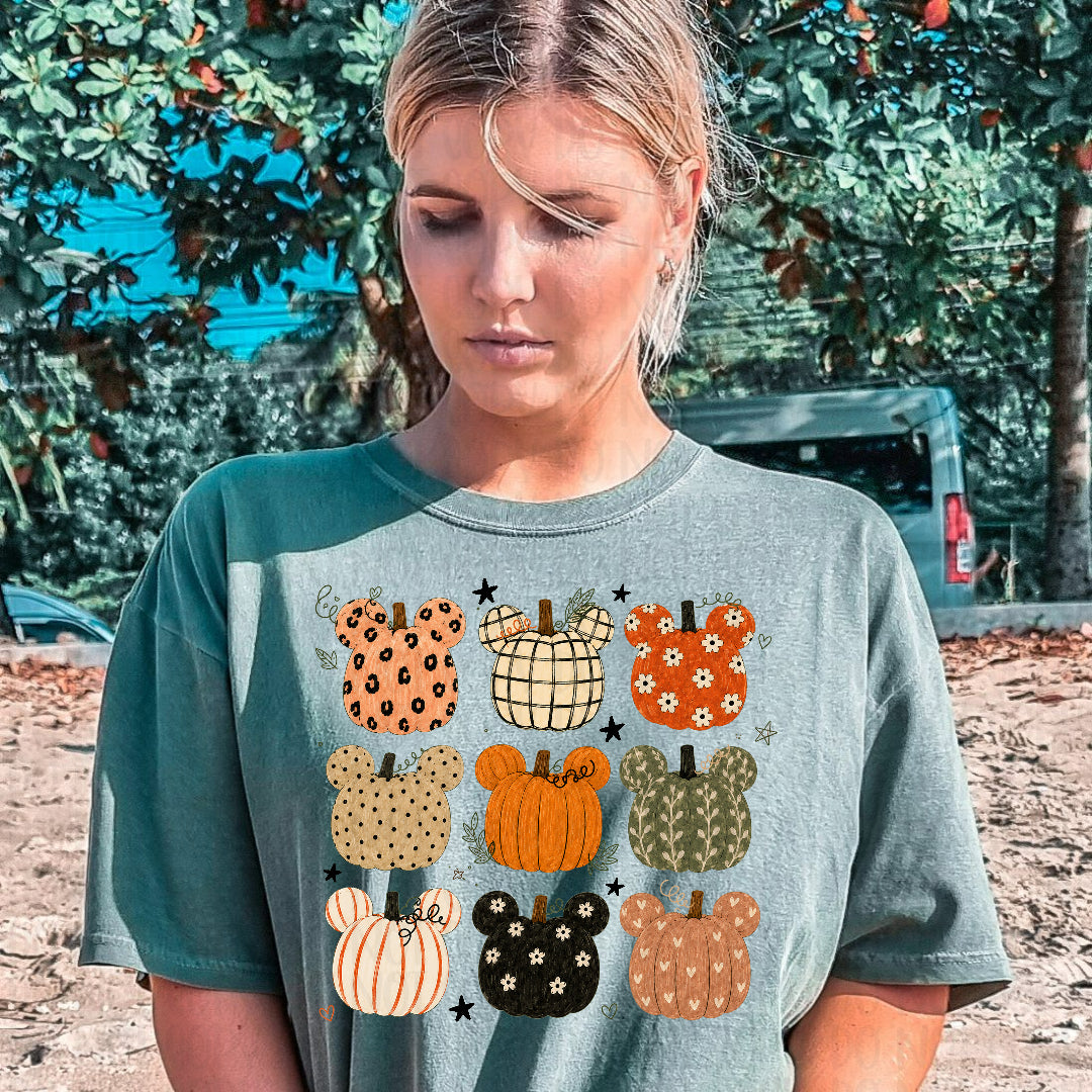 Mouse head pumpkins DTF Transfer