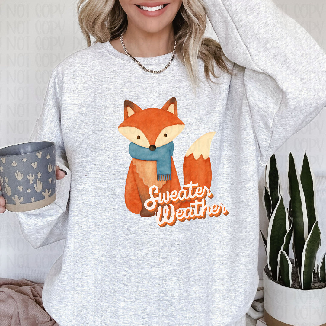 Sweater weather fox (Texas gal) DTF Transfer