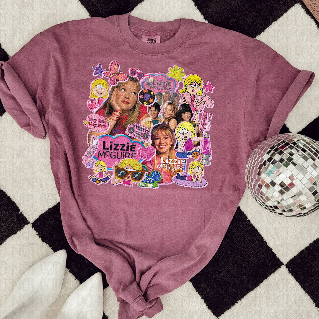 Lizzy M distressed collage (Scarlow) DTF Transfer
