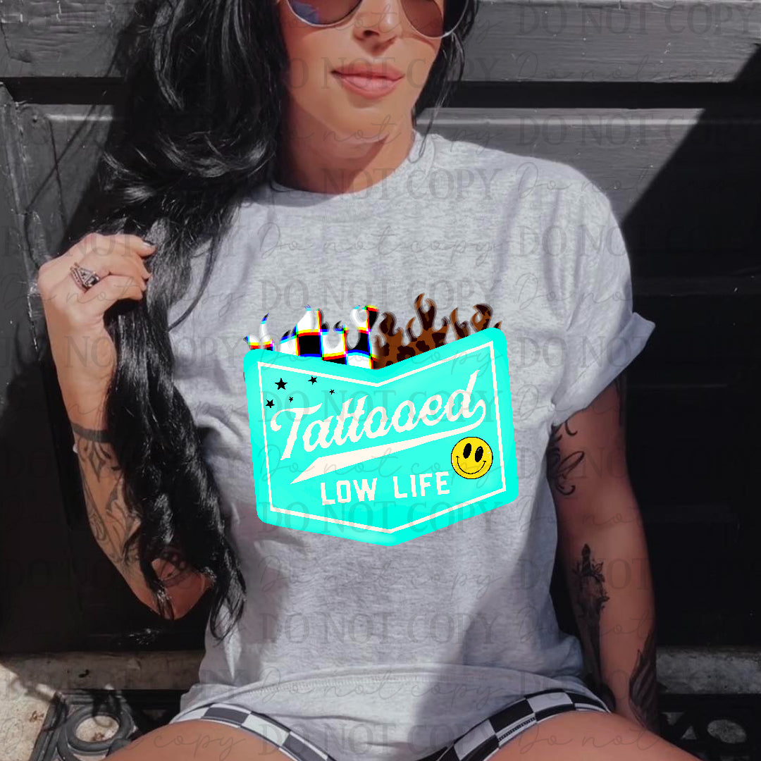Tattooed low life blue (Texan) DTF Transfer