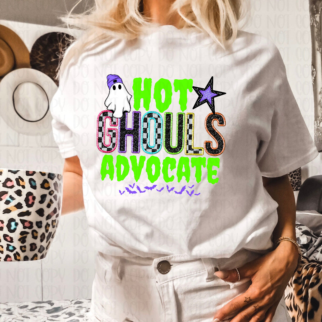 Hot ghouls advocate green (Texan) DTF Transfer
