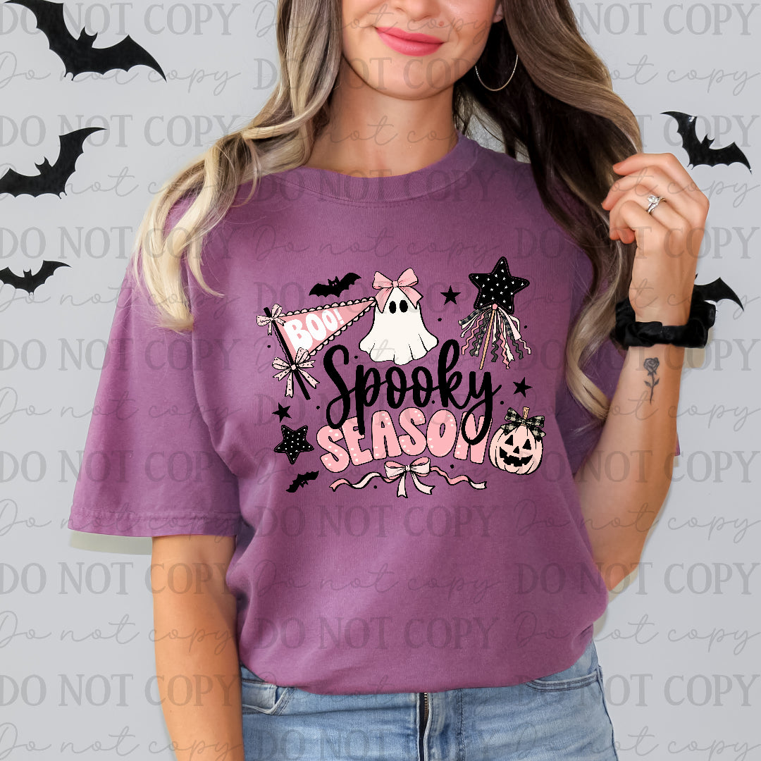 Spooky season boo flag pink (Scarlow) DTF Transfer