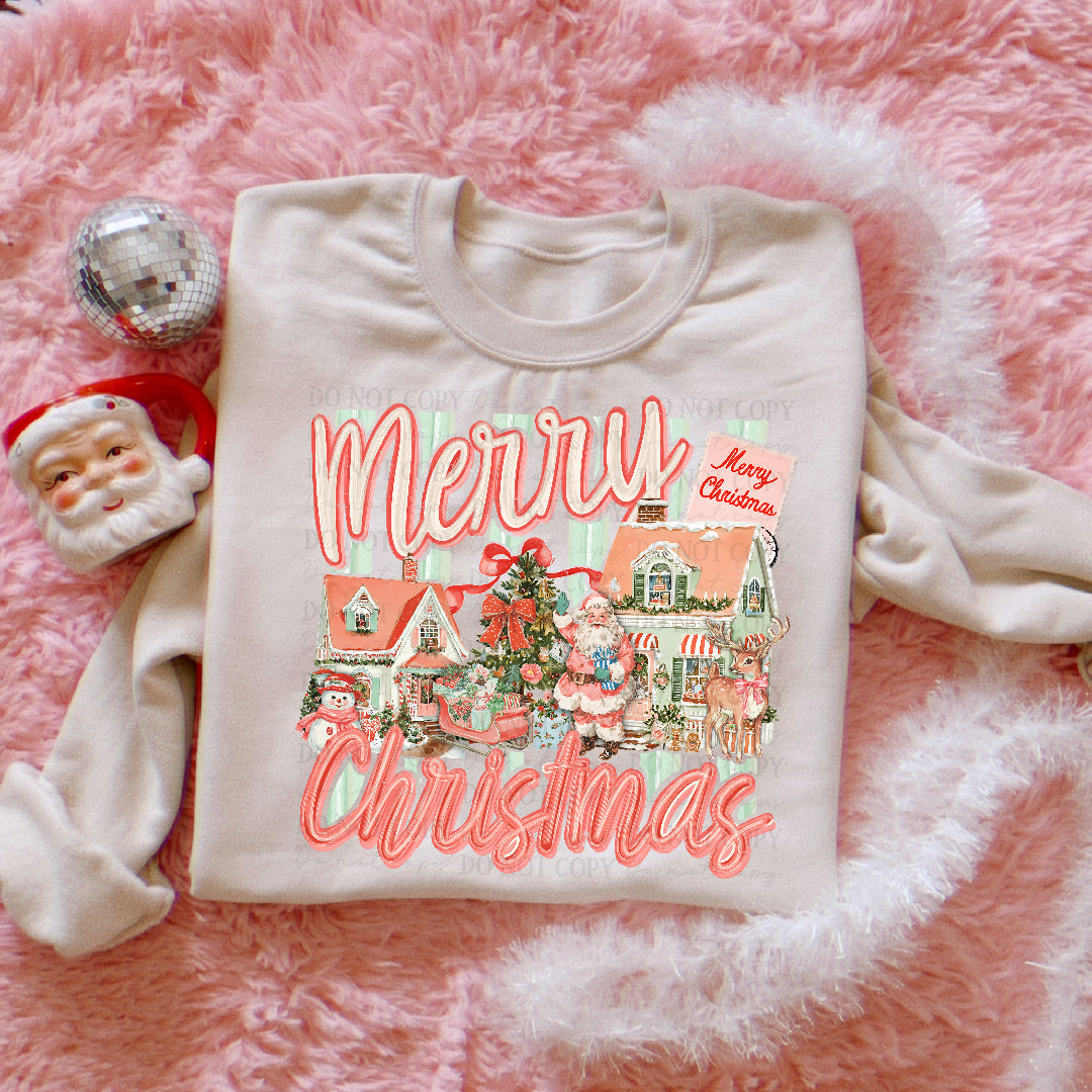 Merry Christmas santa village (Scarlow) DTF Transfer