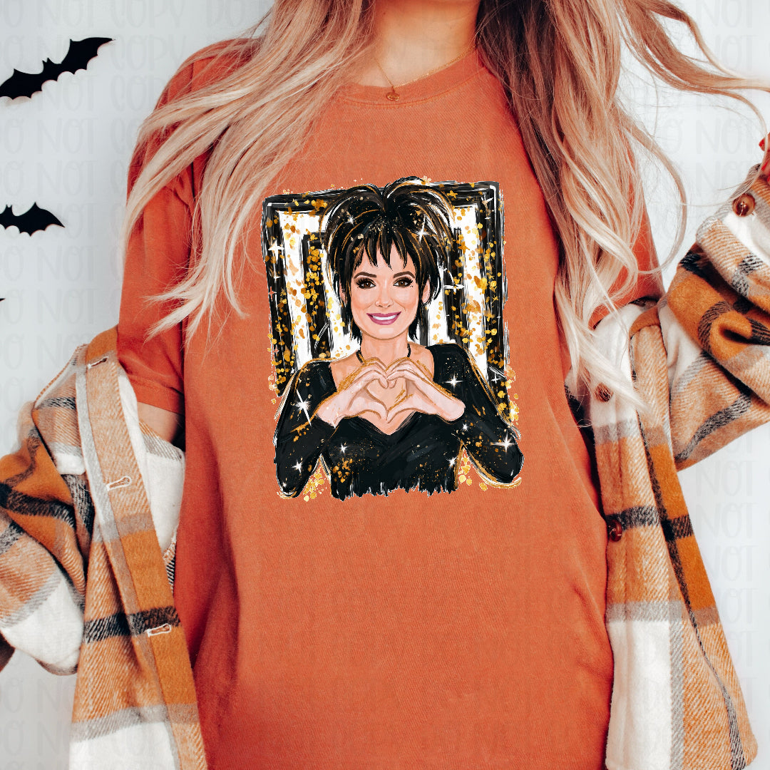 Lyd heart hands faux gold flake (SSD) DTF Transfer