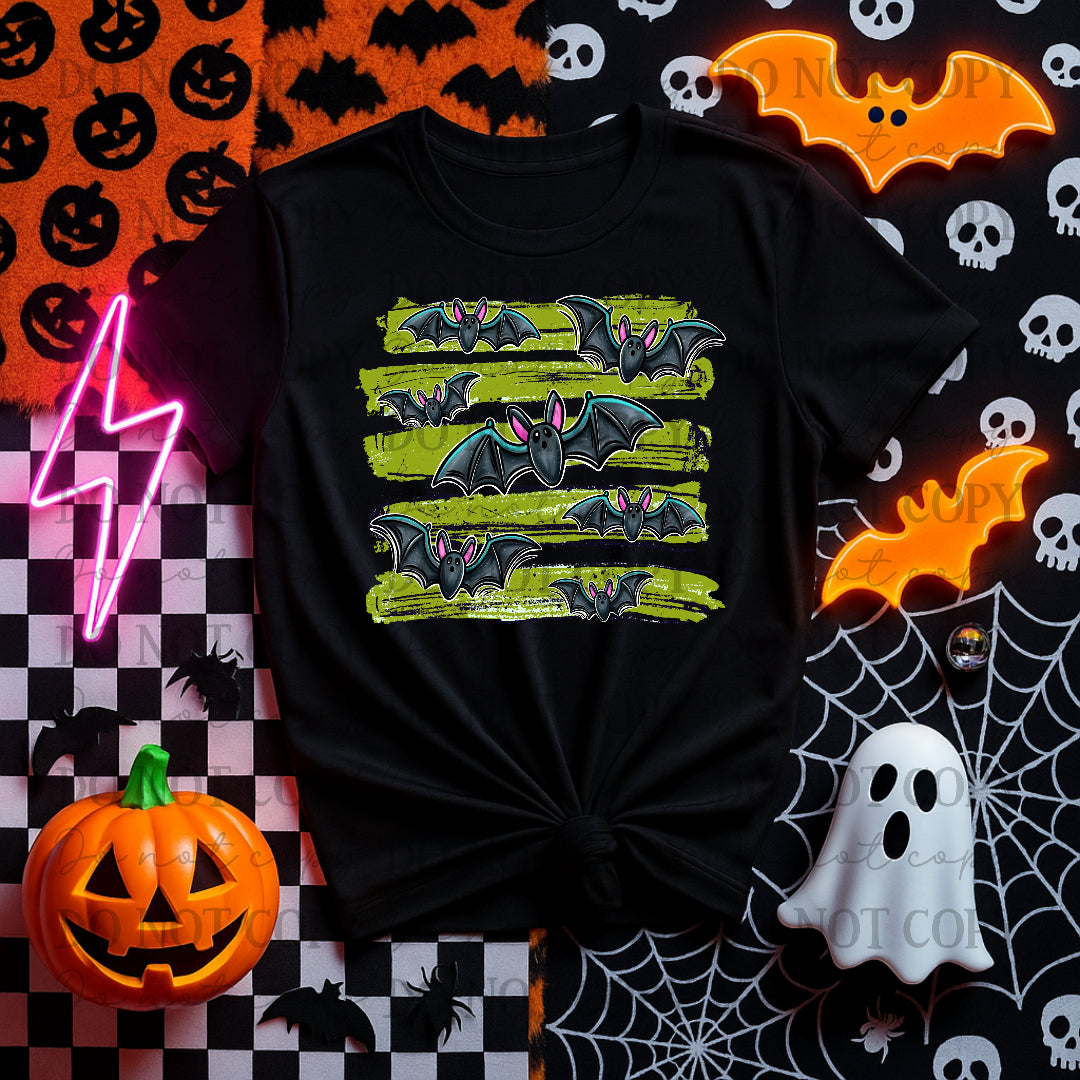 Cute striped Halloween bats (NDC)DTF Transfer
