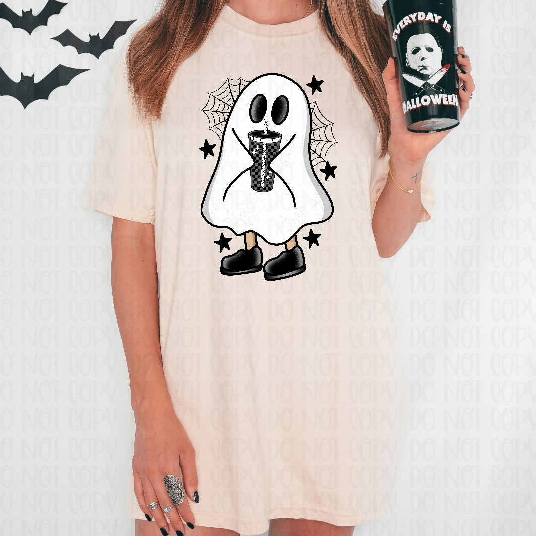 Iced coffee ghostie (Lyttle) DTF Transfer