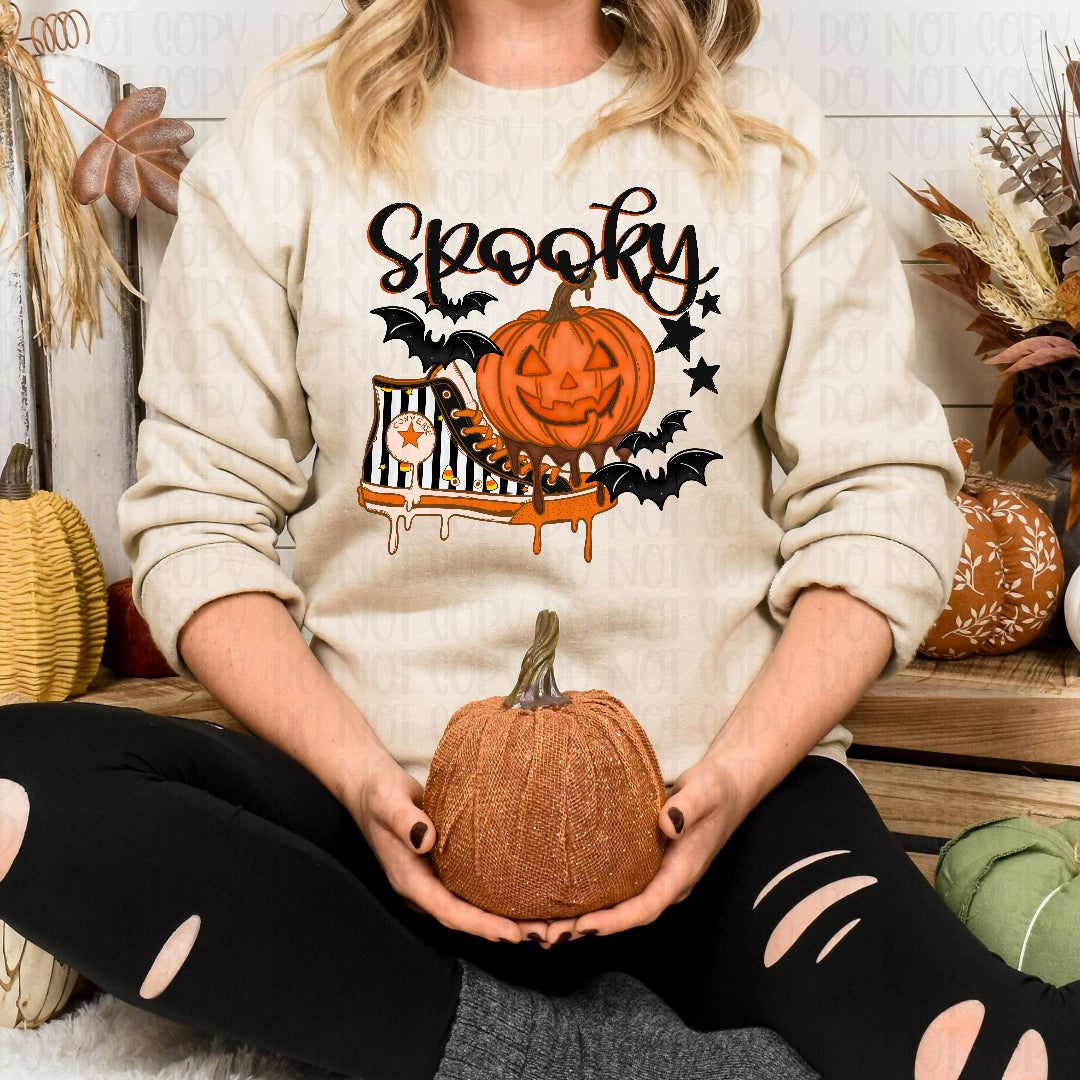 Spooky pumpkin bats and sneaker (JBD) DTF Transfer