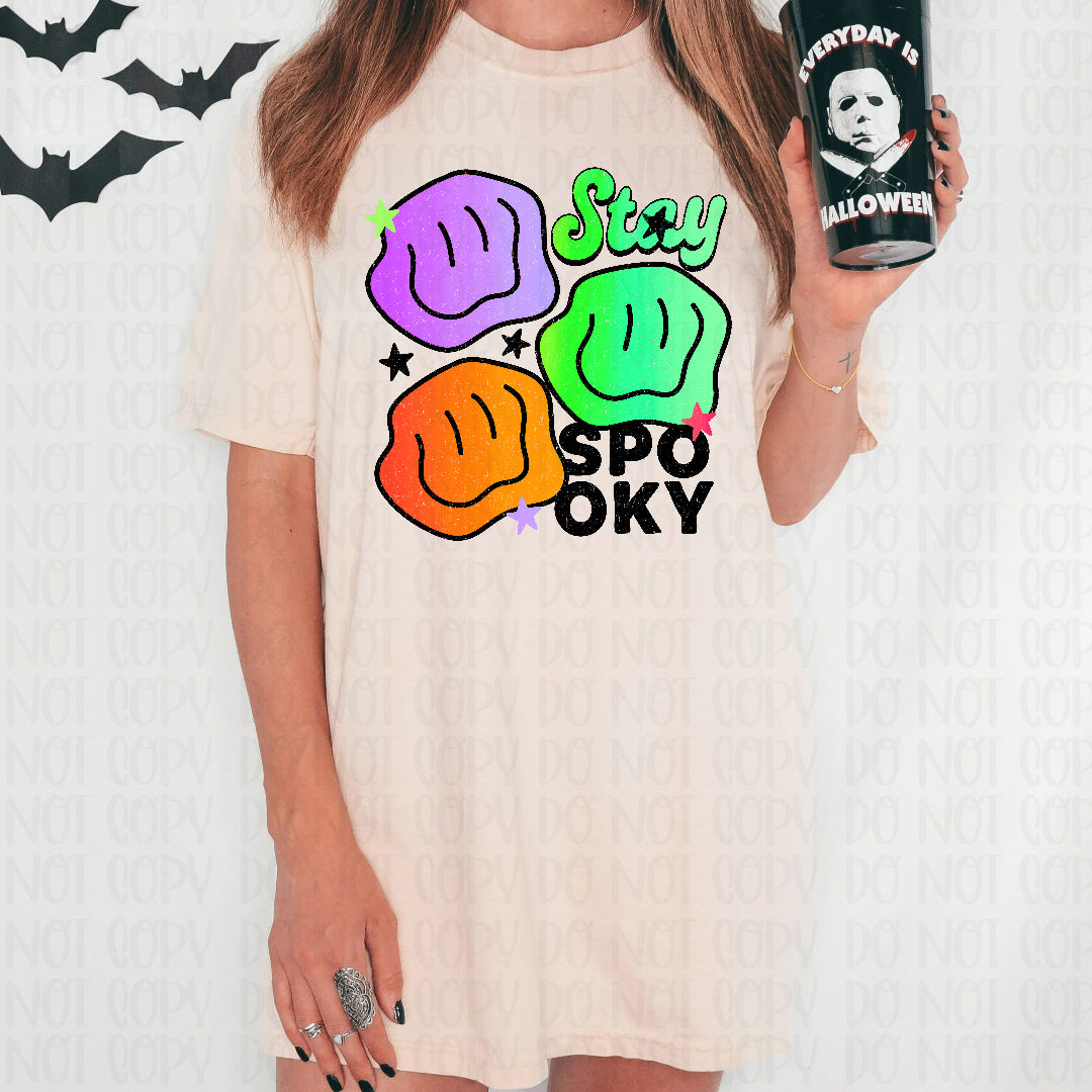 Stay spooky smiley trio (Lyttle) DTF Transfer