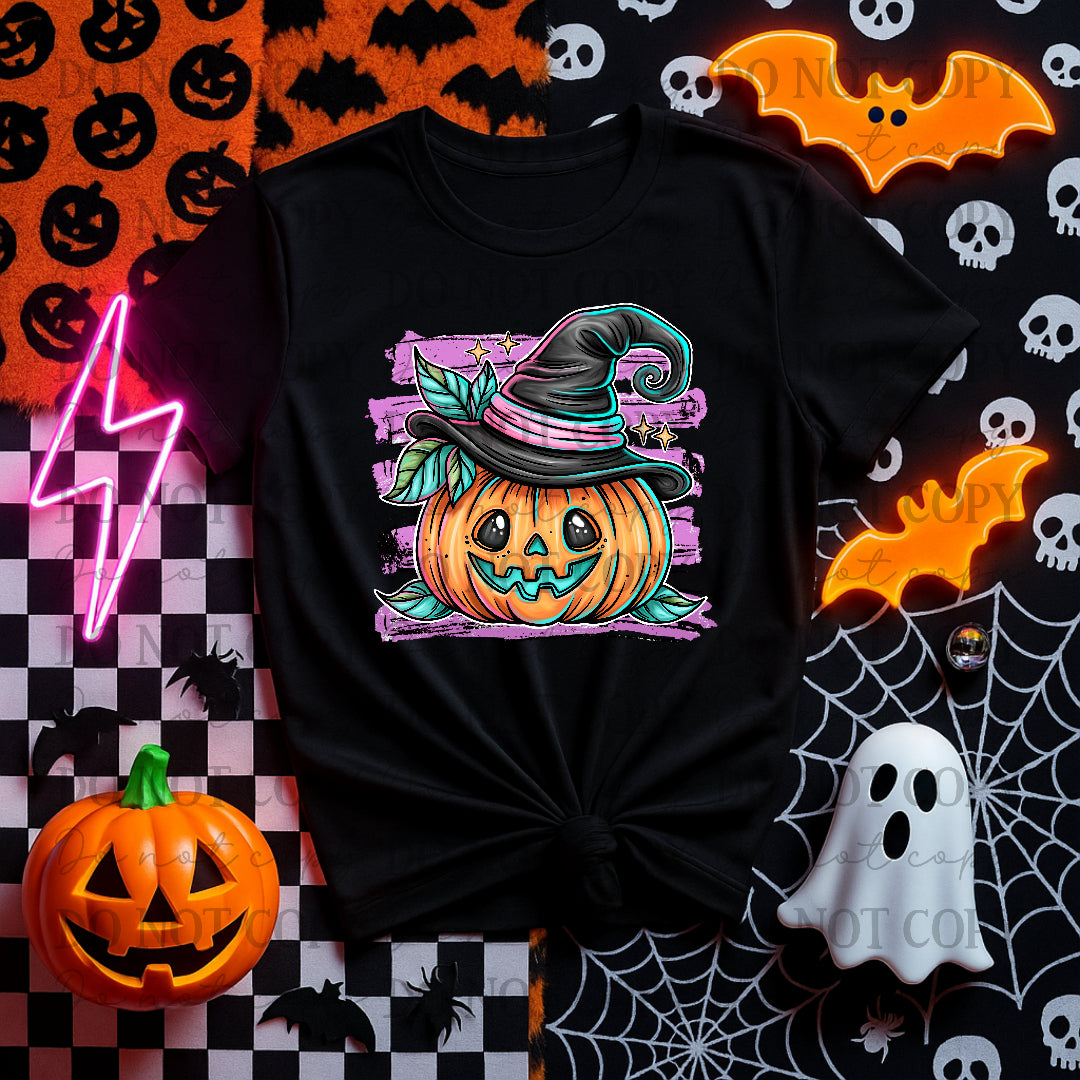 Cute striped pumpkin with hat (NDC)DTF Transfer