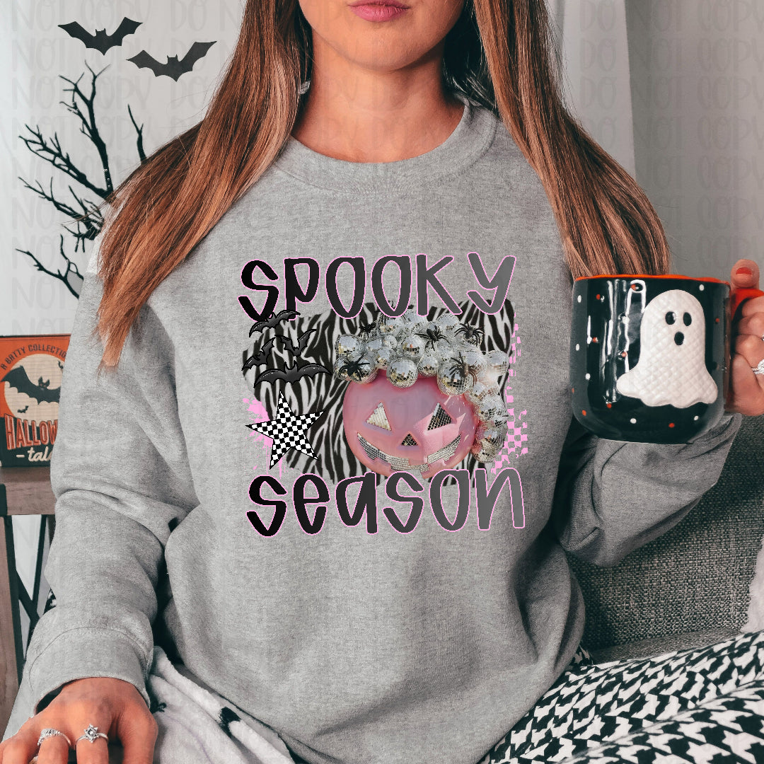 Spooky season pink outline (Texan) DTF transfer